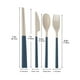 thumbnail image 2 of Juego de cubiertos portátiles | Cuchillos, cucharas, tenedores, palillos desmontables | Kit de utensilios de viaje reutilizables con estuche | Accesorios de lonchera ligera para oficina, camping,, 2 of 6