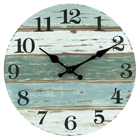 DESIGNICE Wall Clock,Effortless Setup Bathroom Clock,Easy Mounting Quick Installation Wall Clocks Battery Operated,Style9,10"