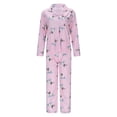 thumbnail image 3 of HNMKIU Pyjama Grande Taille pour Femmes Décontracté à Revers avec Boutons Imprimé Deux Pièces Pyjama à Manches Longues Ensemble de Pyjama, 3 of 3