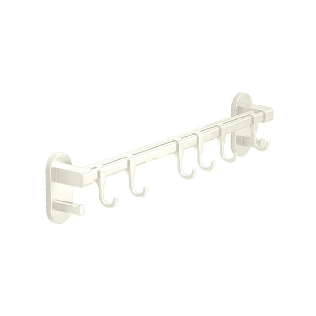 Tumotour Kitchen Hook Rack No Hole Hanging Rod Wall Mounted Storage Rack Multifunctional Pot Shovel Spoon Storage Rack