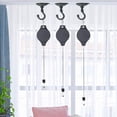 thumbnail image 4 of Sungmor ganchos de techo p/colgar plantas, 3 pzas. Ganchos de techo de hierro fundido negro, decorativos antiguos tipo swag p/colgar macetero, candelabro, campanilla de viento, linterna, colgador, 4 of 9