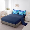 thumbnail image 5 of jejeloiu Jungle Wildlife Wolf 7-Piece Bedding Comforter Set,Watercolor Aurora King Bedding Sets For Boys Teens Reversible, 5 of 8