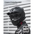 thumbnail image 4 of Casco ILM 3/4 abierto DOT modelo 726X negro mate XL, 4 of 8