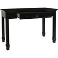 thumbnail image 3 of New Classic Furniture Tamarack Solid Wood 1-Drawer Desk in Black, 3 of 5