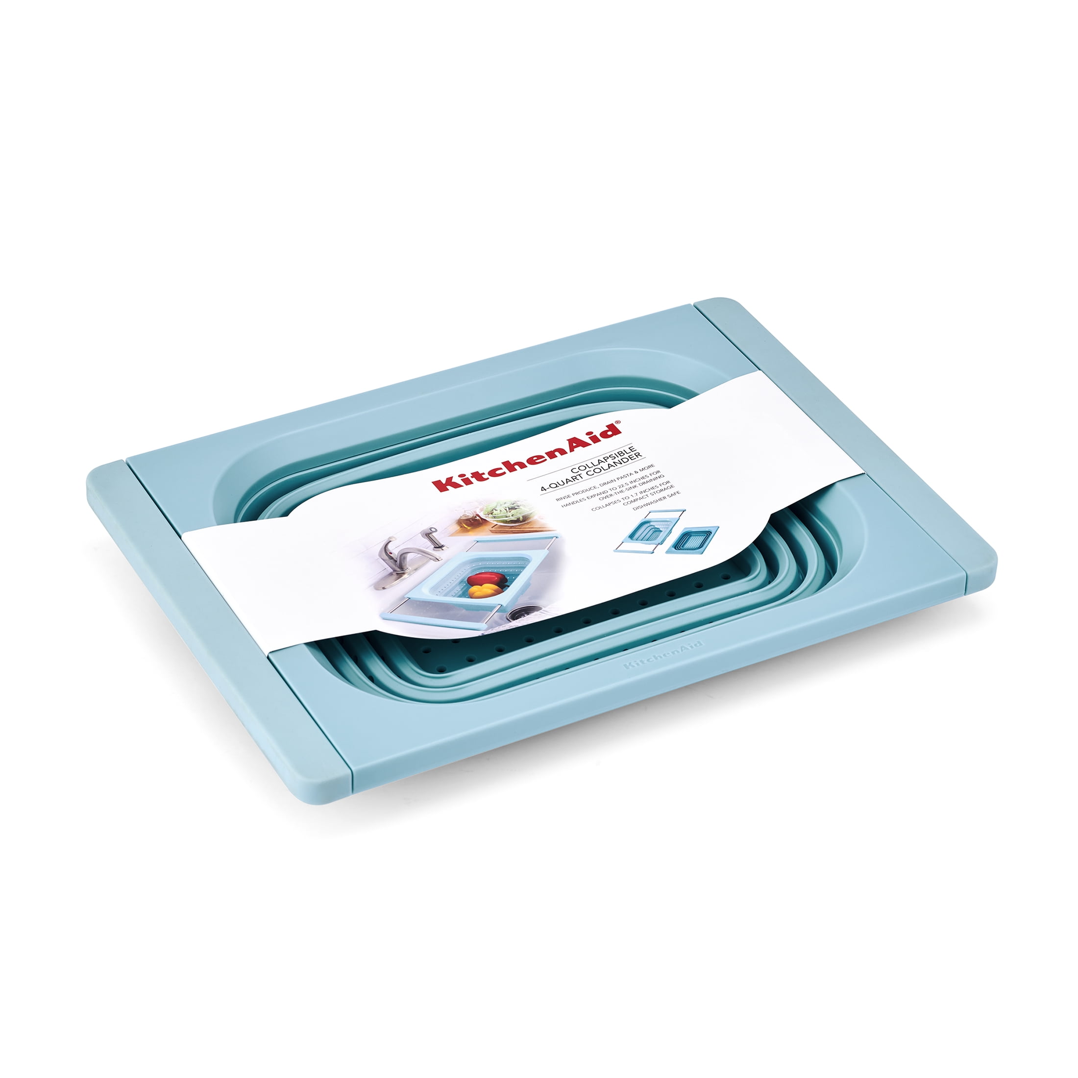 KitchenAid Collapsible Over the Sink Colander and Strainer for Kitchen, Mineral Water