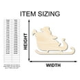 thumbnail image 2 of Unfinished Wood Santa in Sleigh Shape - Craft - up to 46" DIY 16" / 3/4", 2 of 4