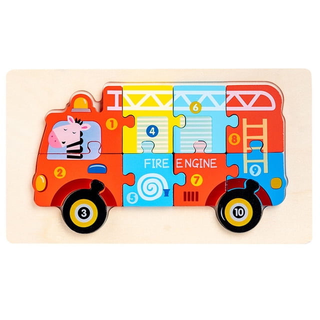 Linnome Wooden Number Puzzle Educational Math Plaything Logical Thinking Board for Developing Motor Skills