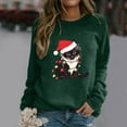 thumbnail image 2 of Women Blouses Ladies Sweatshirt Petite Christmas Shirt Women Sweatpants Sweatshirt Set Hoodies Size Small Zip up Sweatshirts Womens Half Zip Pullover Teen Hoodies Womens Oversized Hoodie Green 2XL, 2 of 5