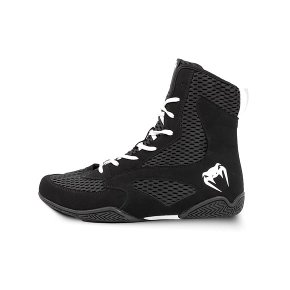 Zapatos de Boxeo Venum Contender Negro Blanco de Corte Medio con Malla