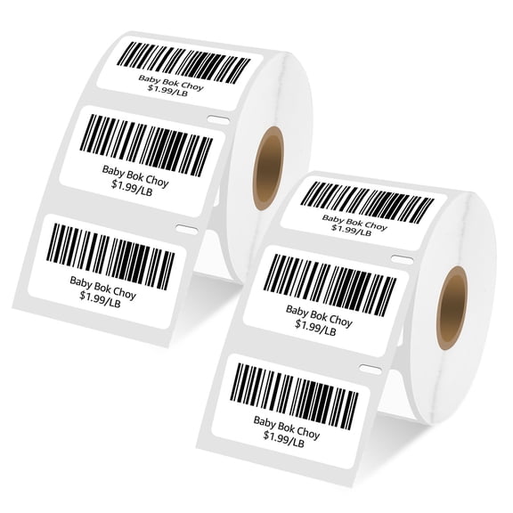 NineLeaf 2 Rolls Compatible for DYMO 30334 2-1/4 in x 1-1/4 in Direct Thermal Shipping Address Barcode Labels, 1000 Labels Per Roll
