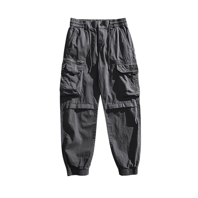 Diufon Men's Cargo Pants Casual Work Long Sweatpants with Multi Pockets Outdoor Hiking Button Tracksuit Pants