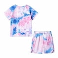 thumbnail image 5 of Tiijoy Toddler Girls Athletic Outfits Tie Dyed Short Sleeve Tshirt Shorts Set, Sizes 2-3, 5 of 5