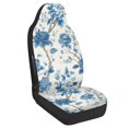 thumbnail image 2 of POLERO Blue Peony Car Seat Cover Polyester Fabric Stretch Waterproof, Set of 2 Auto Seat Protectors for Vehicle Interior, 2 of 12