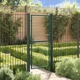 thumbnail image 1 of vidaXL Wire Mesh Fence Gate, Steel, Easy In-Ground Installation, Lockable, 3.28ft W x 6.56ft H Green, 1 of 4