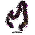 thumbnail image 4 of ASKETAM 32Ft Halloween Tinsel Garland with Lights, Purple Bat Foil Decor, 4 of 5