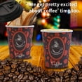 thumbnail image 2 of 100 Count High Quality Disposable Paper Hot Coffee Cups with Lids, Perfect For Hot Drinks Tea & Coffee, Coffee Shops And Bars (8oz, Coffee Bean Design), 2 of 8