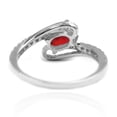 thumbnail image 3 of 925 Sterling Silver Red Garnet, White Topaz Ring, 3 of 4