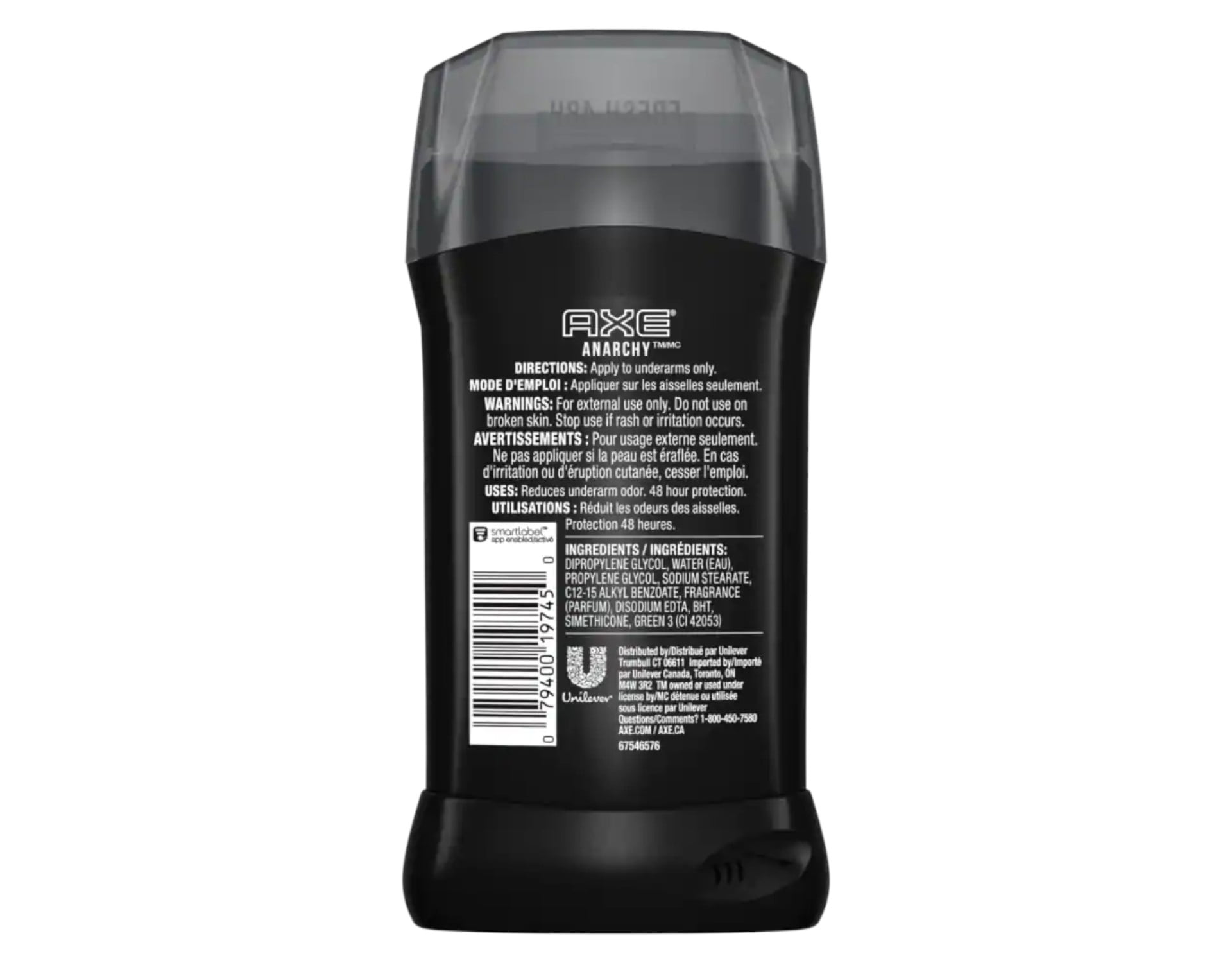 Axe Fresh 24 Hour Deodorant Stick, Anarchy 3 oz (Pack of 4)