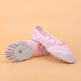 thumbnail image 6 of AnuirheiH Girls Dancing Shoes Ballet Elastic Band Dance Shoes Canvas Gymnastics Flats Split Sole Shoes 4$ off 2nd item, 6 of 8