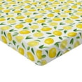 thumbnail image 2 of Ambesonne Lemon Fitted Sheet 2 Pcs Set, Fruit Art Lemons and Leaves, Twin, Yellow Fern Green, 2 of 3