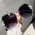 thumbnail image 2 of Luxury Brand Design Vintage Rimless Rhinestone Sunglasses Women Men Fashion Sun Glasses Oversized Sunscreen Shades, 2 of 5