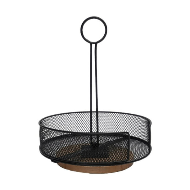 Soporte para salsas y condimentos, estante de almacenamiento de Metal, cesta giratoria para almacenamiento de condimentos