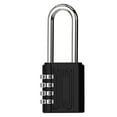 thumbnail image 4 of 4 Digit Combination Lock Zinc Alloy Mechanical Number Password Hanging Lock for Storage Cabinet Black, 4 of 5