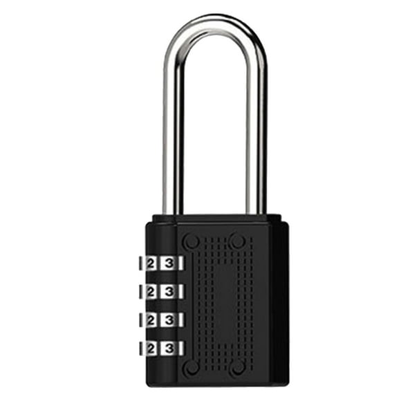 Combination Lock, 4 Digit Combination Padlock, Long Shackle Combination Lock , Outdoor Waterproof Padlock for School Gym Locker, Sports Locker, Fence, High Strength Zinc Alloy