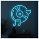 thumbnail image 1 of Letrero De Neón LED Con Diseño Disco Música, Vinilo Para Pared, Corazón Musical, Luz Para Habitación, Escaparate, Entrada Comercial 50cm, 1 of 2