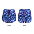 thumbnail image 3 of Balery Blue Lightning1 Pattern Women's Running Shorts with Liner 2 Pockets Elastic Workout Athletic Gym Yoga Shorts-X-Large, 3 of 7