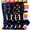 Black Blue Red, variant on 4 Pairs Copper Compression Socks for Women & Men Circulation 15-20 mmhg - Better Blood Flow, Swelling, Best Support for Medical, Running, Nursing