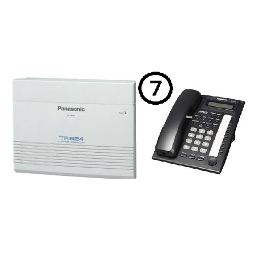 Panasonic KXTA824 & 7 KXAT7730 Black Bundle