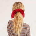 thumbnail image 4 of 6 piezas de coleteros de satén de seda con forma de conejo, lazos para orejas de conejo, coleteros elásticos, bandas para el pelo, accesorios para mujer, 4 of 6
