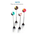thumbnail image 3 of Little Cute Donut Fork, Stainless Steel Salsa Fork, Sugar Funny Cake Bread Forks, Baby Kids Tableware, Dessert Forks, Fruit Fork, Multi-functional Kitchen Tools Set (4 colors, 4PCS), 3 of 4