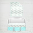 thumbnail image 5 of Nautical Whale Aqua Blue and White 3 Piece Newborn Crib Bedding Set by Pam Grace Creations, 5 of 5