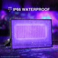 thumbnail image 3 of Lámpara de inundación Blacklight Onforu, paquete de 2 unidades, 100 W, LED IP66, resistente al agua, 3 of 7