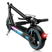 HiQiS Electric Scooter for Adults, 600W Motor, 10"Air Tires, up to 25 MPH and 22-30 Miles Range, Lightweight Folding Electric Scooter for Commuter Blue