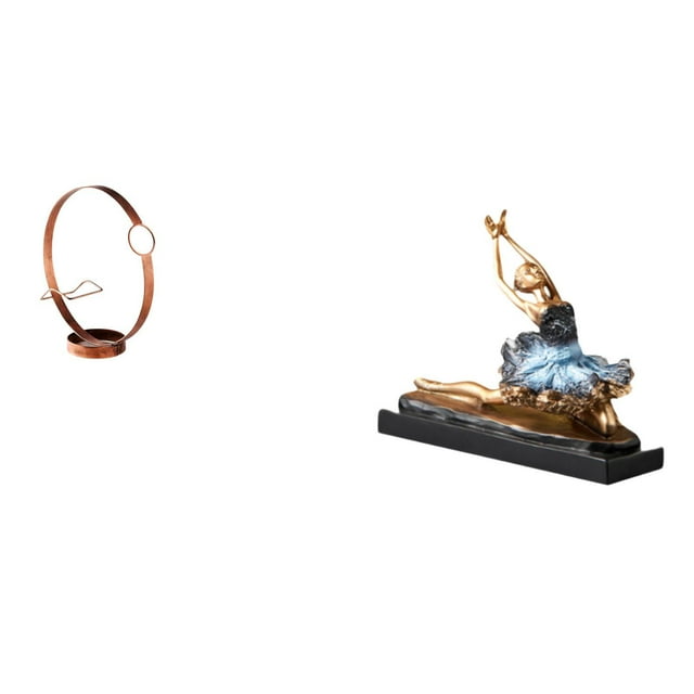 Elegante organizador de metal con adorno de bailarina de ballet para exhibir bebidas para adultos y como regalo decorativo con estatua de bailarina.