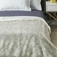 thumbnail image 5 of Posh Living Ermen 50"x60" Faux Wolf Fur Reversible Fabric Throw in Brown, 5 of 10