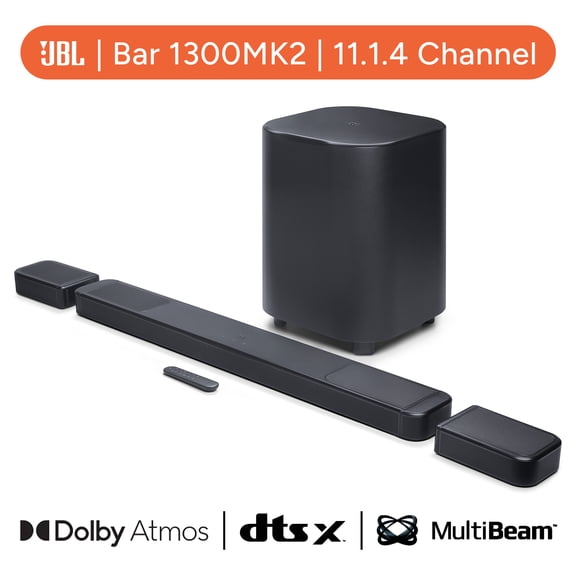 JBL Bar 1300X Mk2 11.1.4 Channel Soundbar System with Detachable Surround Speakers