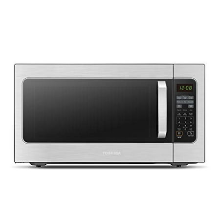 Toshiba ML2-EM62P(SS) Microwave Oven with Built-in Humidity Sensor  6 Automatic Preset Menus  ECO Mode  Sound On/Off Option and Position Memory Function 2.2 cu. ft.  1200W  Stainless Steel