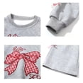 thumbnail image 5 of XXWXYD Toddler Girl Clothes 2 Piece Outfit Bow Long Sleeve Crewneck Pullover Top Wide Leg Pants Kids Cute Loose Clothing Set, 5 of 7