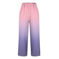 thumbnail image 4 of XPMWRP Pants for Women 2026 Summer Wide Leg Elastic Straight Leg Lounge Pants Drawstring Lightweight Beach Trousers Pink XL, 4 of 5