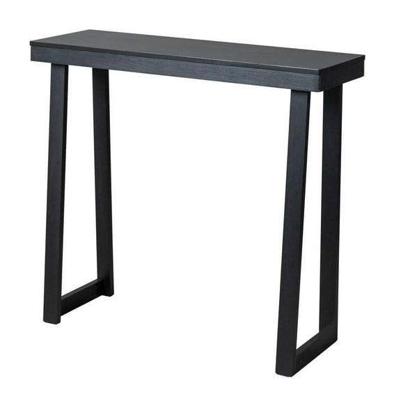 Resenkos Solid Wood Console Table For Entryway, Sofa Table Narrow Entryway Table For Hallway, Behind The Couch, Living Room, Foyer, Black