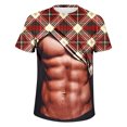 thumbnail image 5 of Dovford 3D Fake Abs Printed T Shirts for Men Funny Graphic Tees Casual Short Sleeve Crewneck Summer Tops Slim Muscle Tees, 5 of 5