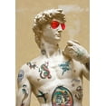 thumbnail image 2 of Hill, Steven 11x14 Gold Ornate Wood Framed with Double Matting Museum Art Print Titled - Tattooed David, 2 of 4