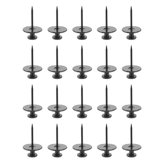 20 Pack Small Nails for Picture Hanging Double-Headed Hangers Wall Pictures (Black)