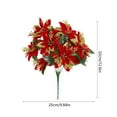 thumbnail image 3 of hengsof 7-Head Glitter Artificial Christmas Flowers Decorative Blooms for Vase Arrangements Home Interior Mantel Shelves Perfect for Christmas, 3 of 6