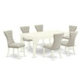 thumbnail image 2 of East West Furniture Dining Room Set Linen White, WEGA7-WHI-35, 2 of 6