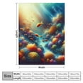 thumbnail image 4 of PIKWEEK Sunlit Underwater World Blanket, Bright Marine Design, Comfy Ideal for Home &amp; Office, Loved by Adults and Kids, 4 of 6